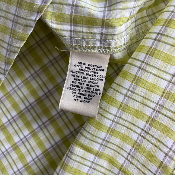 Dakota Grizzly Dull Yellow Plaid Polyester Blend Button Outdoor Shirt MENS Large - Picture 8 of 8